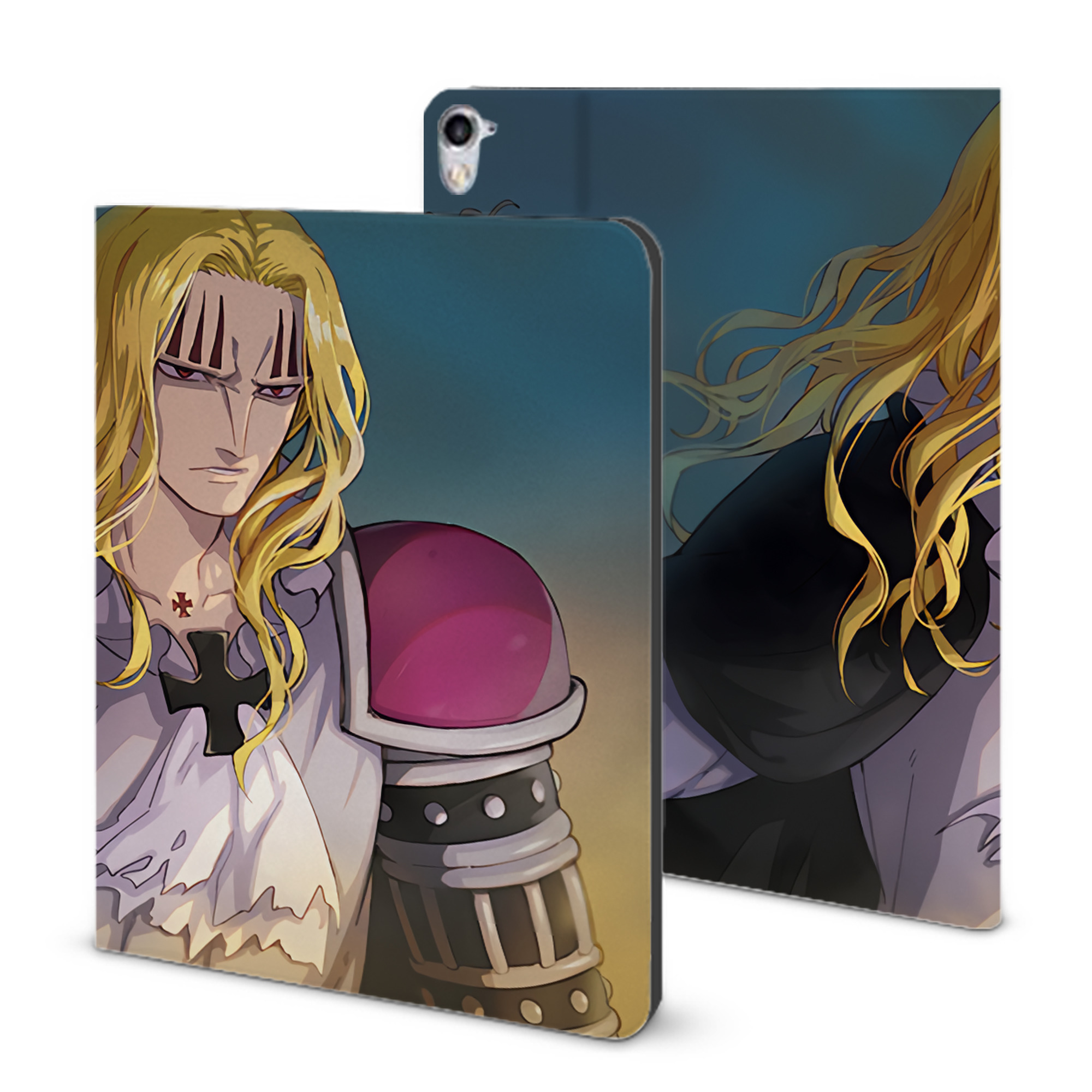 ワンピース ONE PIECE IPad ケース ブック型 PUレザー TPU 耐衝撃 軽量 薄型 ペン収納なし 全面保護 IPad 各モデル対応